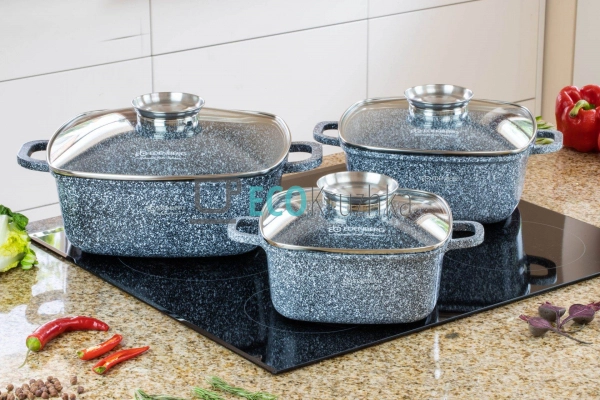 Каструля-казан 6.5 л Edenberg з гранітним покриттям та с ...