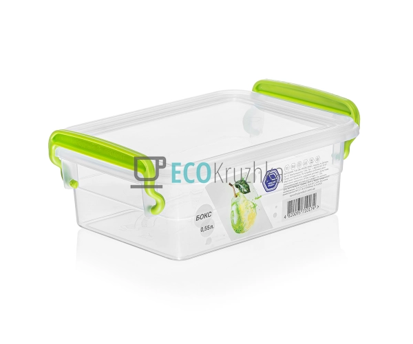 Контейнер харчовий із ручками та кришкою 550 мл 11*15.5* ...