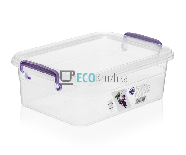 Контейнер харчовий із ручками та кришкою 2.5 л 17.8х25х9 ... Контейнер харчовий із ручками та кришкою 2.5 л 17.8х25х9 ...