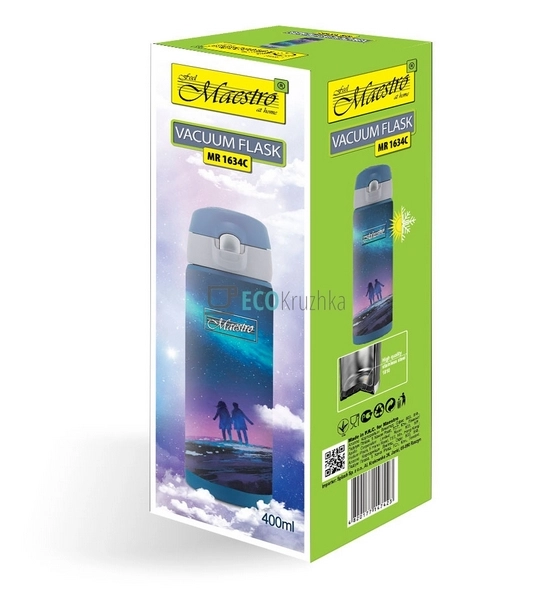 Термокружка Maestro 400 мл Синій MR-1634-C