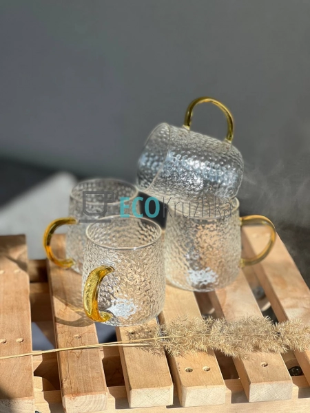 Набір чашок Dew 350 мл 4 шт боросилікатне скло Ardesto A ... Набір чашок Dew 350 мл 4 шт боросилікатне скло Ardesto A ...