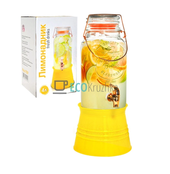 Лимонадник 4л на підставці Прозорий Snt EK9039 Лимонадник 4л на підставці Прозорий Snt EK9039