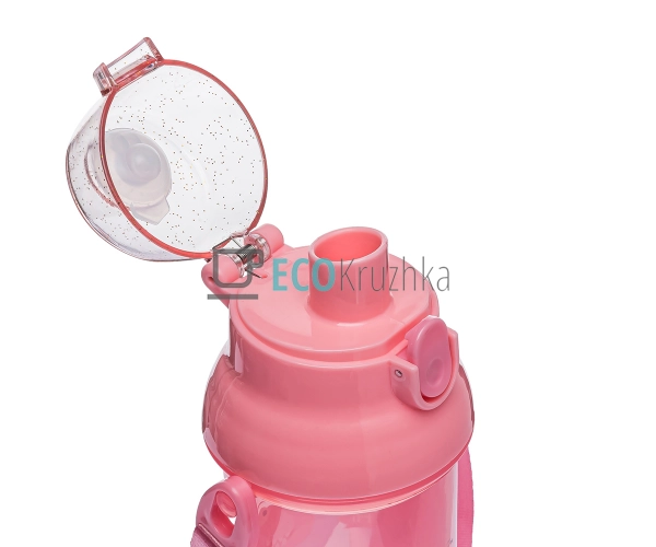 Пляшка для води 450 мл Динозаврик Diy Рожевий EK14331 Пляшка для води 450 мл Динозаврик Diy Рожевий EK14331