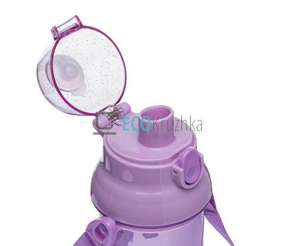 Пляшка для води 450 мл Динозаврик Diy Фіолетовий EK14333