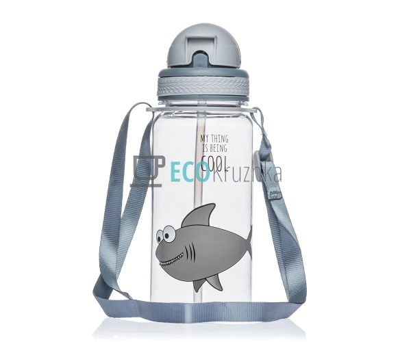 Пляшка для води 400 мл Акула Diy Сірий EK14334 Пляшка для води 400 мл Акула Diy Сірий EK14334
