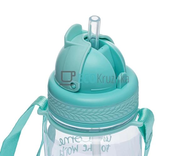 Пляшка для води 400 мл Слоник Diy Бірюзовий EK67-3486 Пляшка для води 400 мл Слоник Diy Бірюзовий EK67-3486