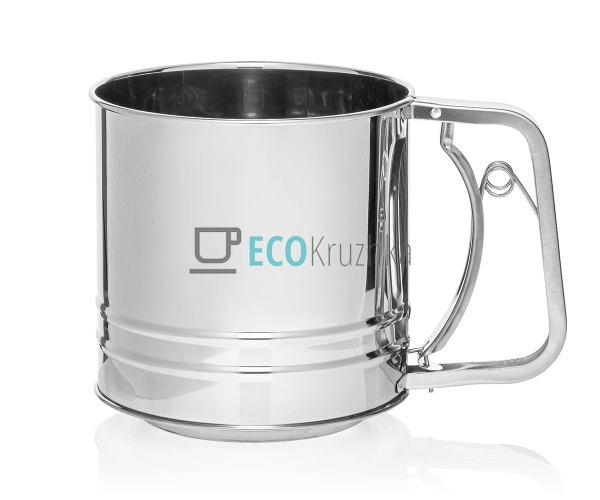 Кухоль-сито для муки 500 г. нержавіюча сталь EK1017 Кухоль-сито для муки 500 г. нержавіюча сталь EK1017