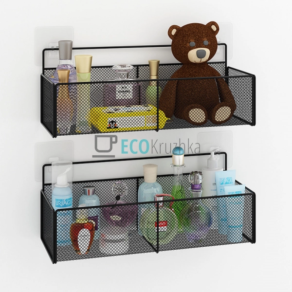 Навісна полиця металева на самоклейкій стрічці 40х15х10  ...