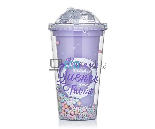 Стакан з подвійною стінкою та трубочкою Feelings 450 мл ... Стакан з подвійною стінкою та трубочкою Feelings 450 мл ...