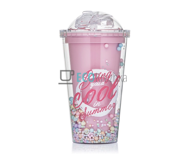 Стакан з подвійною стінкою та трубочкою Feelings 450 мл ... Стакан з подвійною стінкою та трубочкою Feelings 450 мл ...