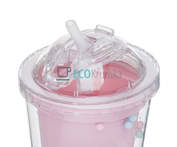 Стакан з подвійною стінкою та трубочкою Feelings 450 мл ... Стакан з подвійною стінкою та трубочкою Feelings 450 мл ...