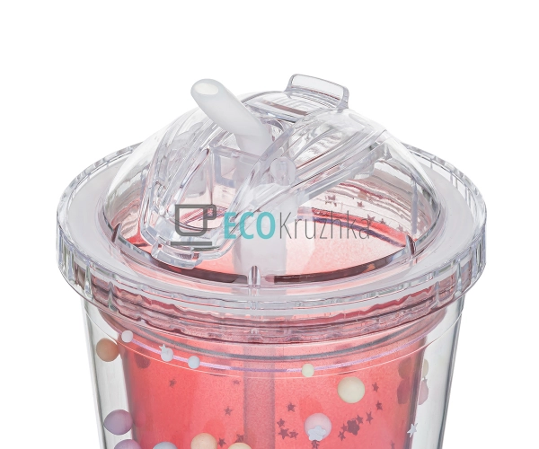 Стакан з подвійною стінкою та трубочкою Feelings 450 мл ... Стакан з подвійною стінкою та трубочкою Feelings 450 мл ...