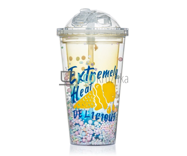 Стакан з подвійною стінкою та трубочкою Feelings 450 мл ... Стакан з подвійною стінкою та трубочкою Feelings 450 мл ...