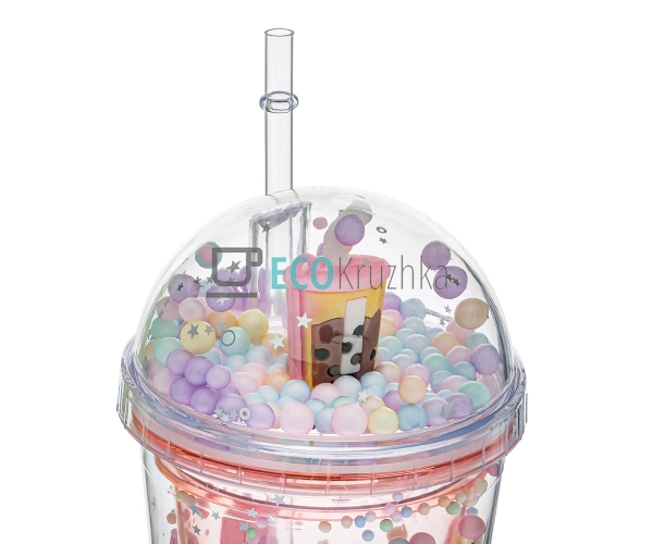 Стакан з подвійною стінкою та трубочкою Feelings 450 мл ... Стакан з подвійною стінкою та трубочкою Feelings 450 мл ...