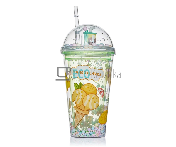 Стакан з подвійною стінкою та трубочкою Feelings 450 мл ... Стакан з подвійною стінкою та трубочкою Feelings 450 мл ...