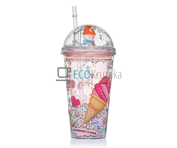 Стакан з подвійною стінкою та трубочкою Feelings 450 мл ... Стакан з подвійною стінкою та трубочкою Feelings 450 мл ...