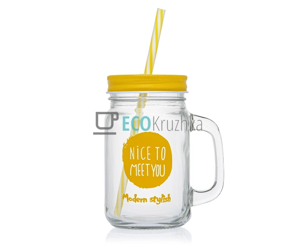 Чашка-банка 450 мл з кришкою ... Чашка-банка 450 мл з кришкою ...