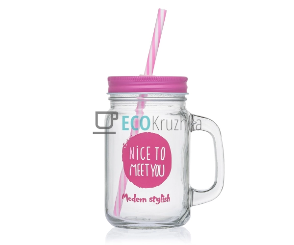 Чашка-банка 450 мл з кришкою ... Чашка-банка 450 мл з кришкою ...