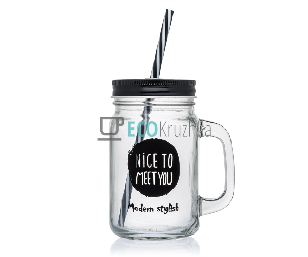 Чашка-банка 450 мл з кришкою ... Чашка-банка 450 мл з кришкою ...