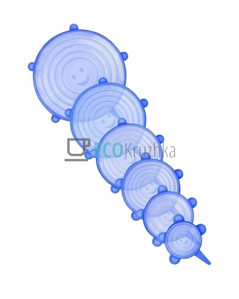 Набір силіконових кришок Kitchenio Super Stretch Silicon ... Набір силіконових кришок Kitchenio Super Stretch Silicon ...