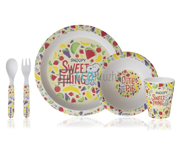 Набір дитячого посуду бамбуковий 5 приладів Фрукти EK109 ... Набір дитячого посуду бамбуковий 5 приладів Фрукти EK109 ...
