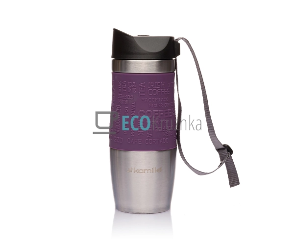Термокружка Kamille 380 мл Фіолетовий EK4836