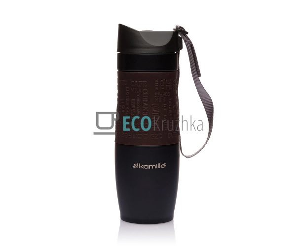 Термокружка Kamille 480 мл Коричневий EK4895 Термокружка Kamille 480 мл Коричневий EK4895