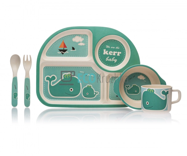 Набір дитячого посуду бамбуковий 5 приладів Кіт Eco Bamb ... Набір дитячого посуду бамбуковий 5 приладів Кіт Eco Bamb ...