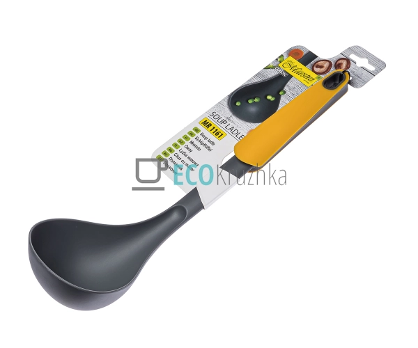 Черпак з силіконовою ручкою Maestro Жовтий MR-1161 Черпак з силіконовою ручкою Maestro Жовтий MR-1161