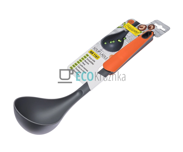 Черпак з силіконовою ручкою Maestro Оранжевий MR-1161 Черпак з силіконовою ручкою Maestro Оранжевий MR-1161