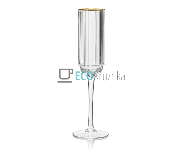 Набір келихів для шампанського із золотим обідком 160 мл ... Набір келихів для шампанського із золотим обідком 160 мл ...