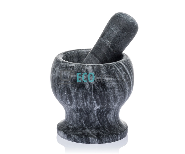 Ступка камяна з товкачем Чорна FRU-059 Ступка камяна з товкачем Чорна FRU-059