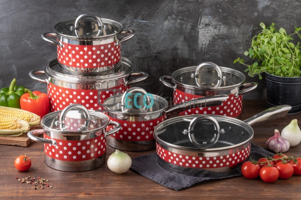 Набір посуду нержавіюча сталь 12 предметів Edenberg EB-4 ... Набір посуду нержавіюча сталь 12 предметів Edenberg EB-4 ...