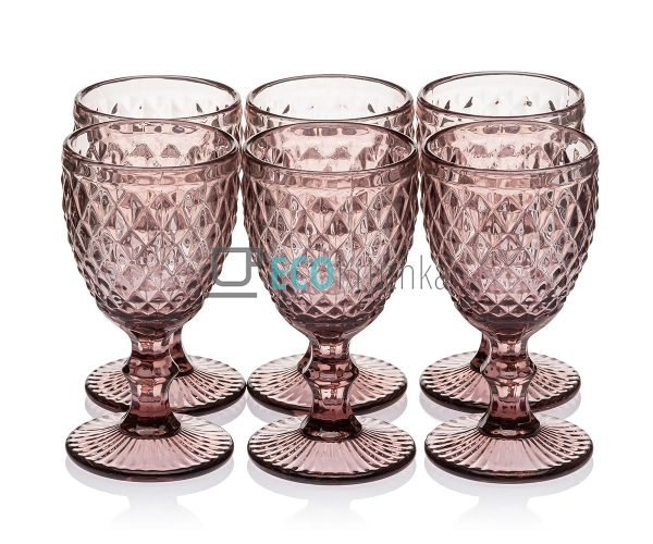 Келихи для вина з кольорового скла 6 шт Glassware 240мл ... Келихи для вина з кольорового скла 6 шт Glassware 240мл ...