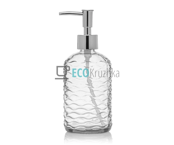 Дозатор для рідкого мила 400 мл Кругла Прозорий EK12581 Дозатор для рідкого мила 400 мл Кругла Прозорий EK12581