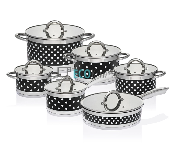 Набір посуду нержавіюча сталь 12 предметів Edenberg EB-4 ... Набір посуду нержавіюча сталь 12 предметів Edenberg EB-4 ...
