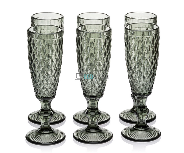 Набір келихів для шампанського з кольорового скла Glassw ...