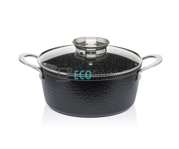 Каструля-казан 4.6 л Чеканка Edenberg з гранітним покрит ...