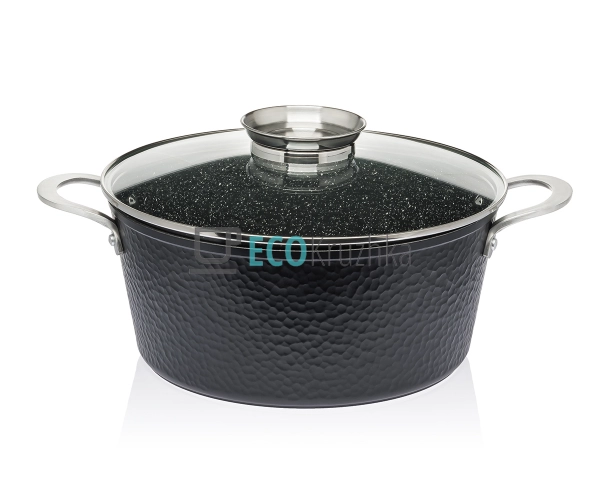 Каструля-казан 7.2 л Чеканка Edenberg з гранітним покрит ... Каструля-казан 7.2 л Чеканка Edenberg з гранітним покрит ...