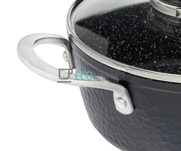 Каструля-казан 4.6 л Чеканка Edenberg з гранітним покрит ...