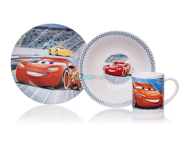 Дитяча керамічний посуд Тачки Metr + Original EK8607 Дитяча керамічний посуд Тачки Metr + Original EK8607