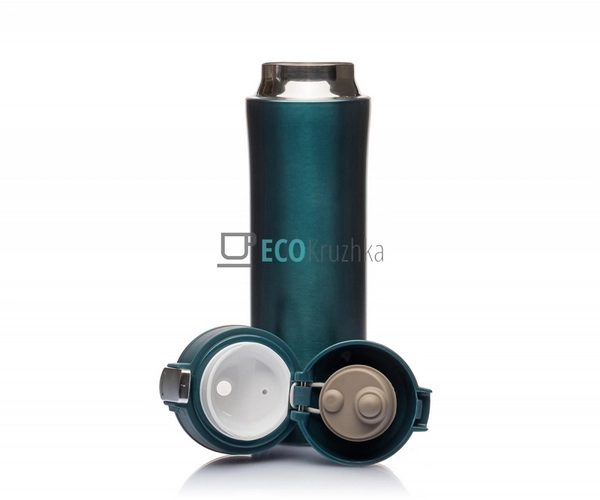 Термокружка Kamille 450мл з нержавіючої сталі Смарагдови ...