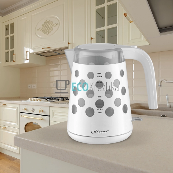 Електричний чайник 1.7л 2000Вт Білий Maesrto MR-045 Електричний чайник 1.7л 2000Вт Білий Maesrto MR-045