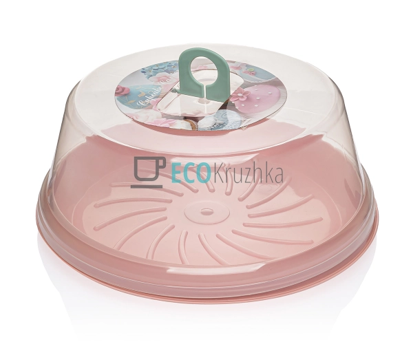 Тортниця з кришкою 30х11.7см Рожева WHW72623-4 Тортниця з кришкою 30х11.7см Рожева WHW72623-4