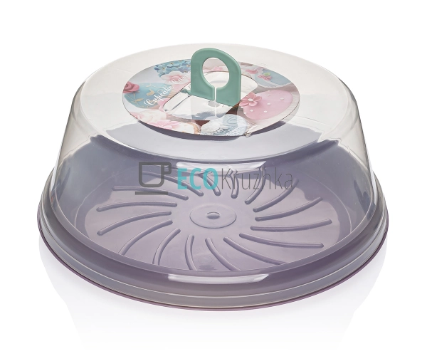 Тортниця з кришкою 30х11.7см Фіолетова WHW72623-4 Тортниця з кришкою 30х11.7см Фіолетова WHW72623-4