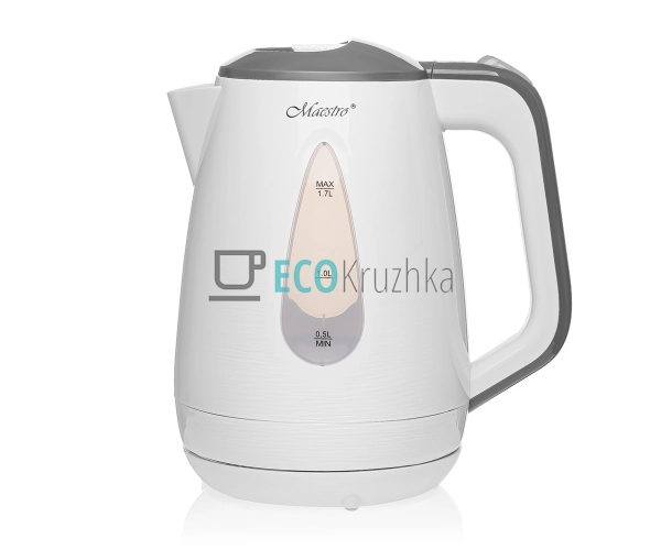 Електричний чайник 1.8л 2000Вт Біло-Сірий Maesrto MR-031 Електричний чайник 1.8л 2000Вт Біло-Сірий Maesrto MR-031