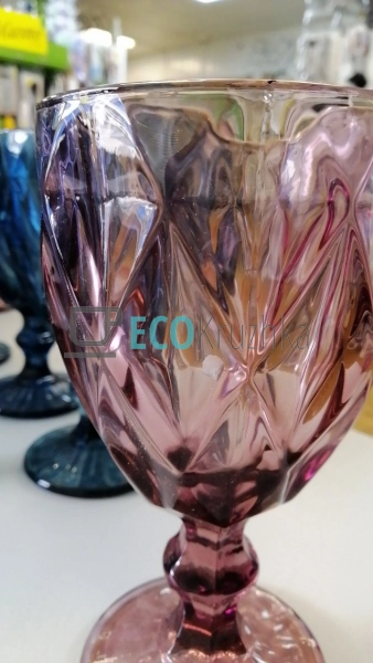 УЦІНКА КЕЛИХ ДЛЯ ВИНА З КОЛЬОРОВОГО СКЛА GLASSWARE 320МЛ ...