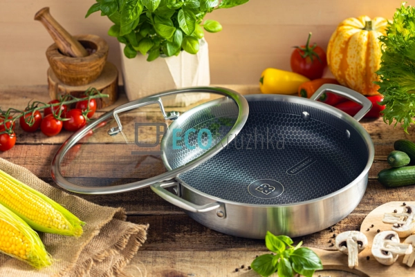 Сотейник нержавіючий професійний з кришкою 24 х 7 см Ede ... Сотейник нержавіючий професійний з кришкою 24 х 7 см Ede ...
