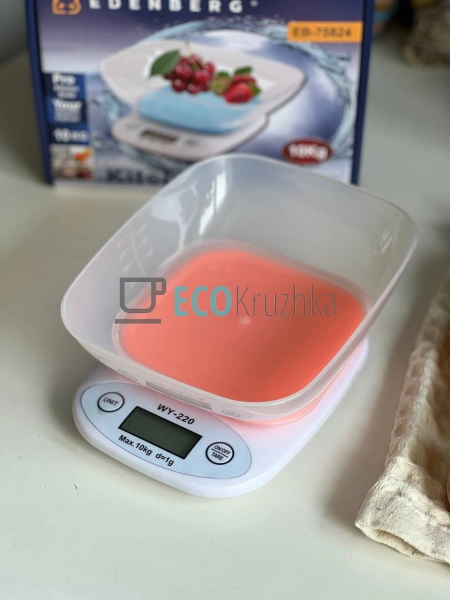 Ваги кухонні до 10 кг Edenberg Ораннжевий EB-75824 Ваги кухонні до 10 кг Edenberg Ораннжевий EB-75824