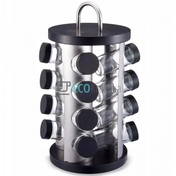 Набір ємностей для спецій на прямокутній підставці 16шт  ... Набір ємностей для спецій на прямокутній підставці 16шт  ...